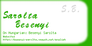 sarolta besenyi business card